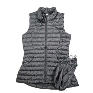 Lululemon Pack It Down Puffer Vest Womens Size 4 Black 700 Fill Hiking Ski Walk